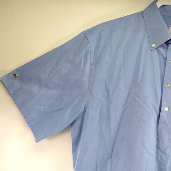 Peter Millar Med US Steel Button Down Comfort Polo Shirt Blue Country Club Golf - Picture 6 of 13